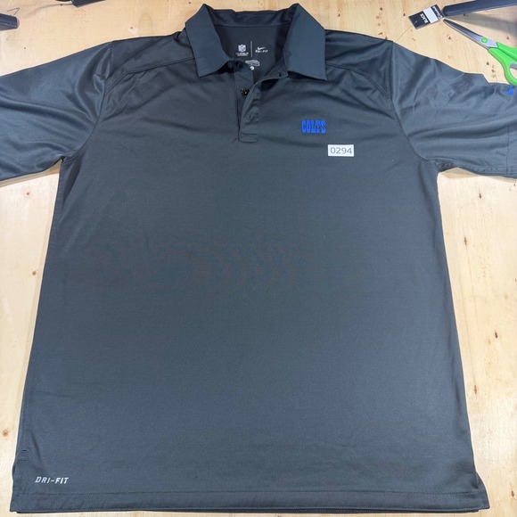 Nike Other - Nike NFL Indianapolis Colts On Field Dri-FIT Polo Shirt Mens Large Black